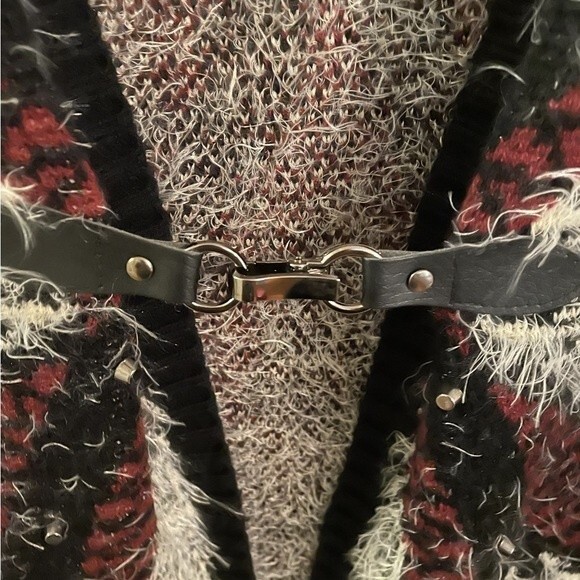 BCBGMAXAZRIA Eyelash Fuzzy Cardigan Duster Size Large - Picture 3 of 9